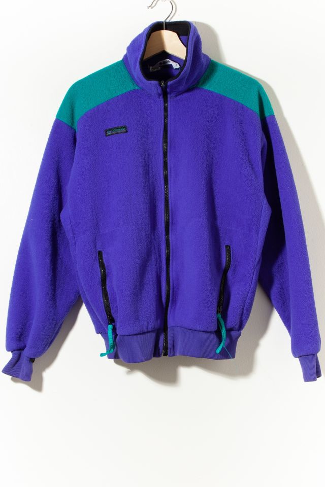 90s Vintage Columbia Purple Zipper Fleece Sweatshirt | Urban Outfitters