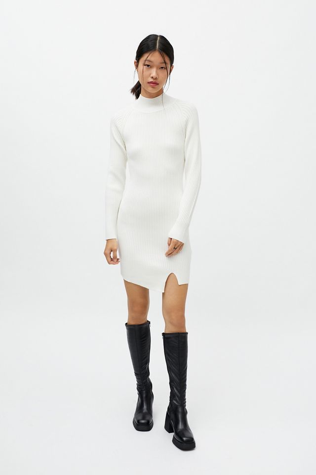 Bardot Ribbed Knit Mock Neck Dress #3