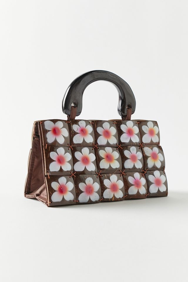Folk Fortune Air Brushed Flower Coconut Handbag #1