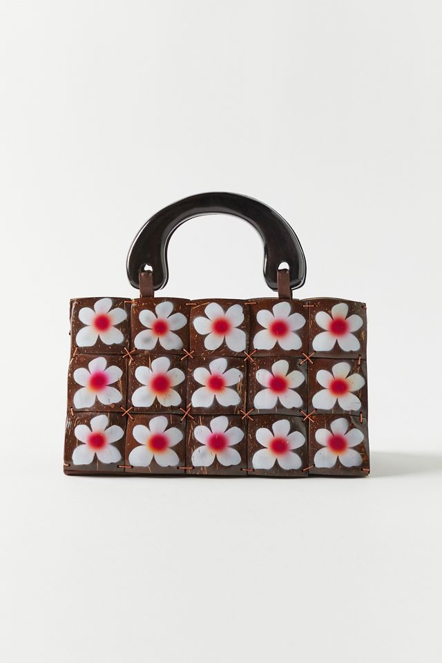 Folk Fortune Air Brushed Flower Coconut Handbag #2