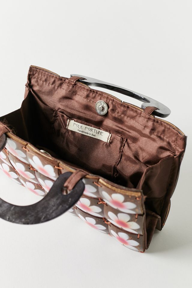 Folk Fortune Air Brushed Flower Coconut Handbag #3