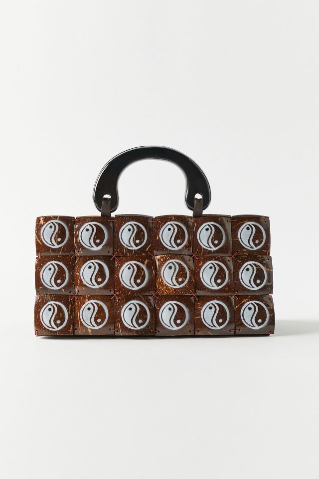 Folk Fortune Air Brushed Yin Yang Coconut Handbag #2
