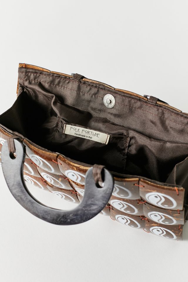 Folk Fortune Air Brushed Yin Yang Coconut Handbag #3