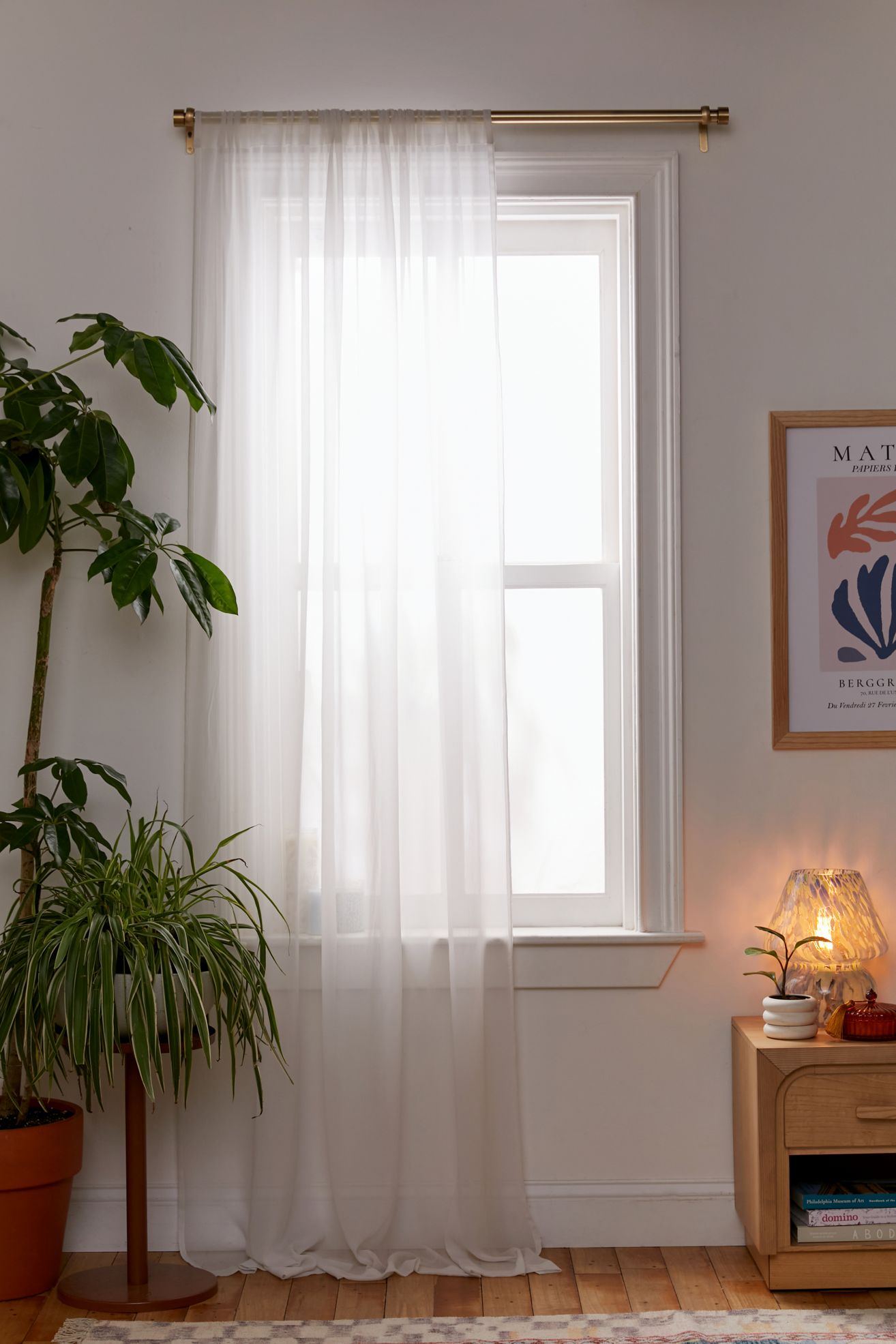 Chiffon Sheer Curtain Window Panel - Cloud Dancer, 52X84 Out of Stock