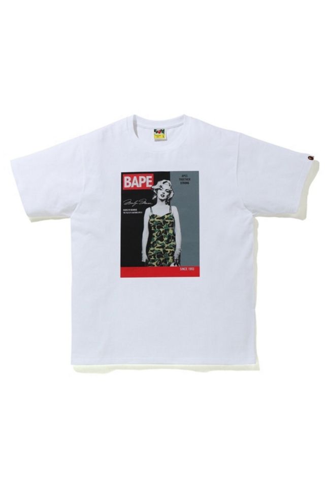 人気特価激安 BAPE A Urban | Tee Magazine Monroe Marilyn X Ape Bathing Tシャツ(半袖/袖なし)