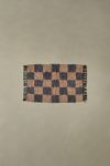 Checkerboard Woven Shag Rag Rug