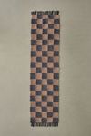 Checkerboard Woven Shag Rag Rug