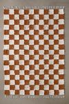 Checkerboard Woven Shag Rag Rug