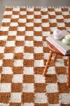 Checkerboard Woven Shag Rag Rug