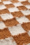 Checkerboard Woven Shag Rag Rug
