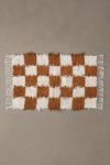 Checkerboard Woven Shag Rag Rug