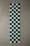 Checkerboard Woven Shag Rag Rug