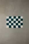 Checkerboard Woven Shag Rag Rug