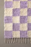 Checkerboard Woven Shag Rag Rug