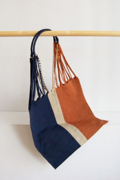 The Global Trunk Jitana Chiapas Colorblock Hammock Bag In Navy/rust, Women's At Urban Outfitters