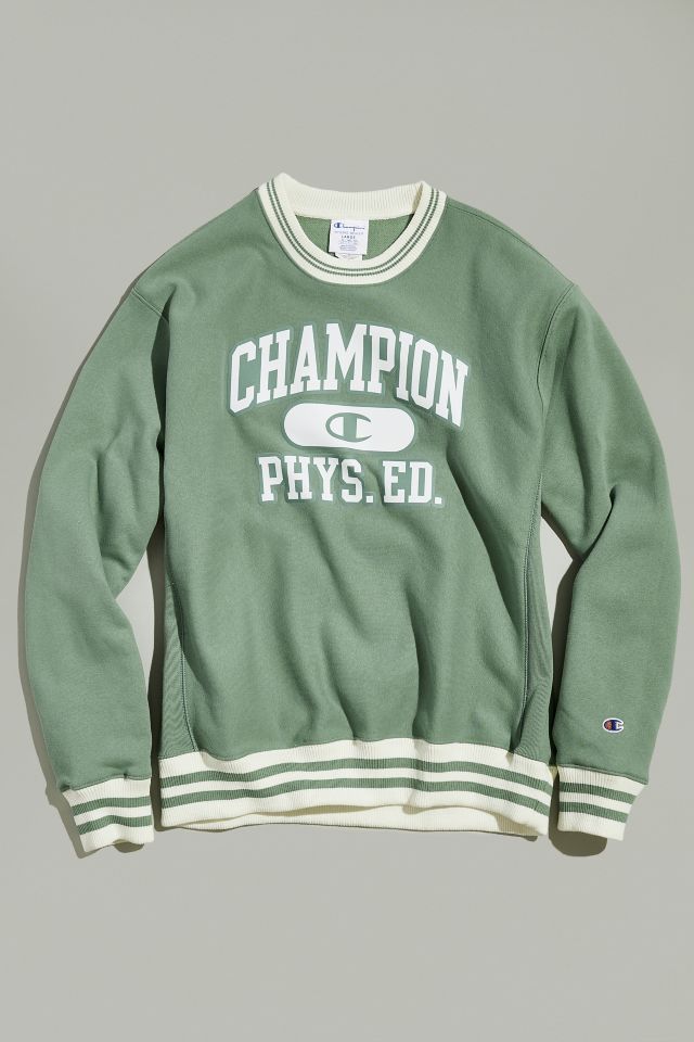 Champion reverse weave crew green hot sale