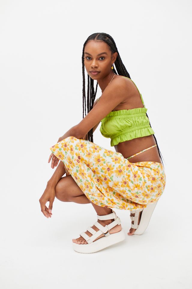Urban Renewal Linen Smocked Ruffle Cami #1