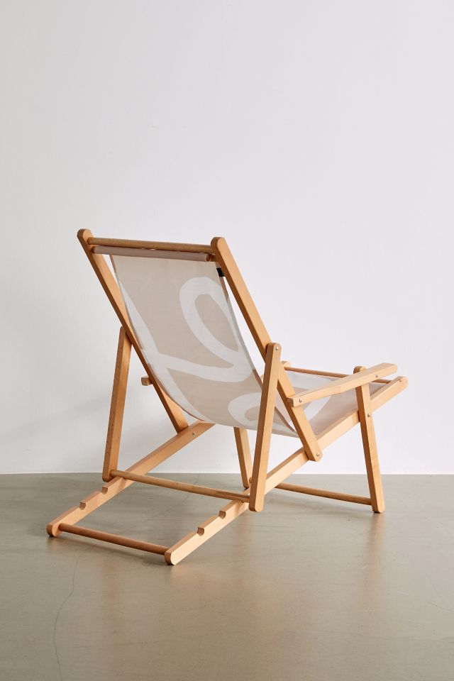 almostmakesperfect For Deny Beige Squiggle Outdoor Folding Chair #2