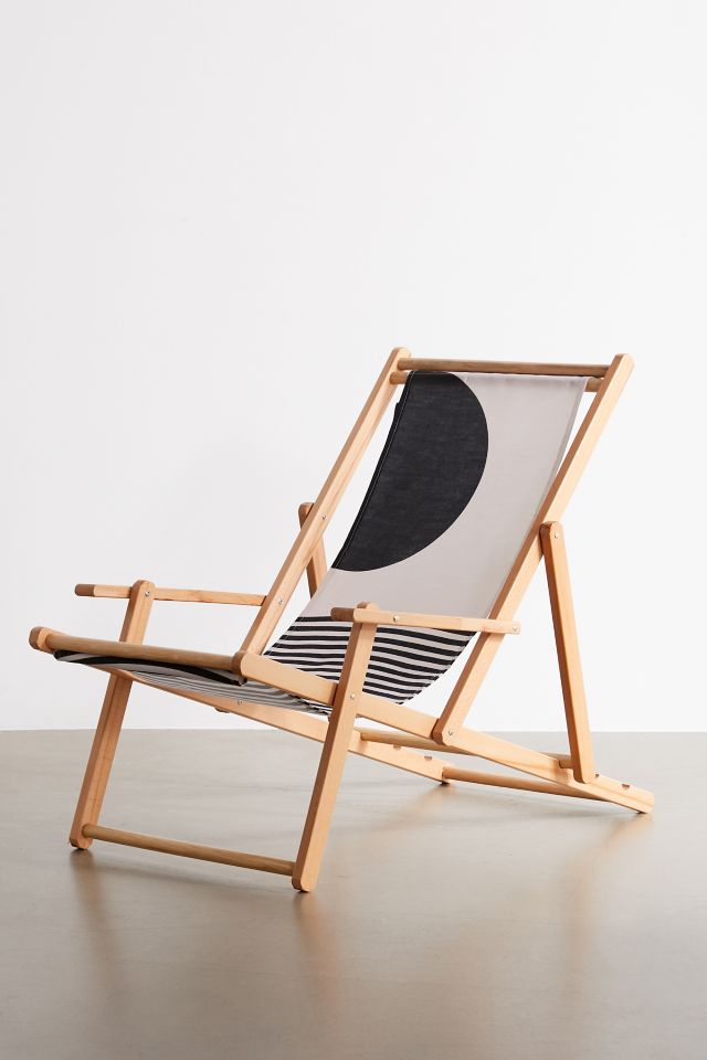 TMSbyNight For Deny Woodblock Art Mid Century Illustration Outdoor Folding Chair #1