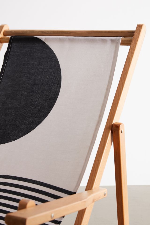 TMSbyNight For Deny Woodblock Art Mid Century Illustration Outdoor Folding Chair #3