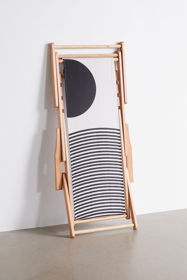 TMSbyNight For Deny Woodblock Art Mid Century Illustration Outdoor Folding Chair #4