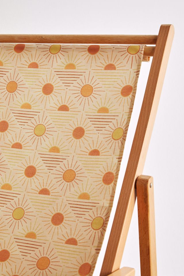 Deny UO Exclusive Yellow Geo Sun Outdoor Folding Chair #3