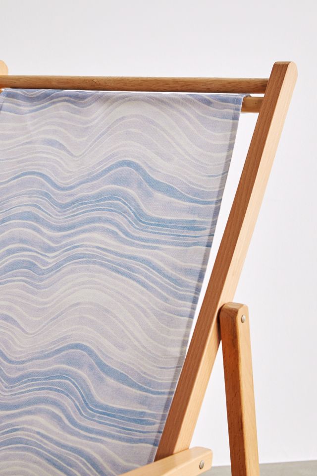 Deny UO Exclusive Blue Swirl Outdoor Folding Chair #4