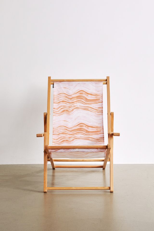 Deny UO Exclusive Red Swirl Outdoor Folding Chair #1