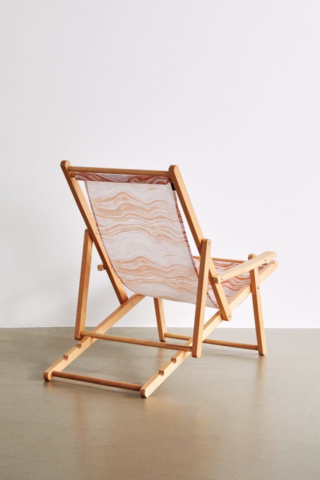 Deny UO Exclusive Red Swirl Outdoor Folding Chair #3