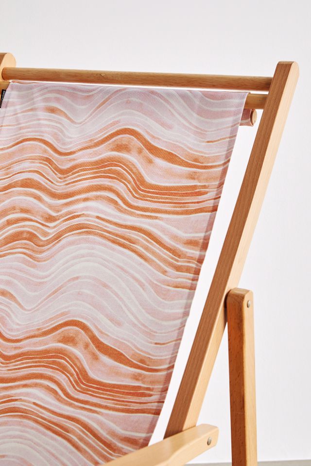 Deny UO Exclusive Red Swirl Outdoor Folding Chair #4