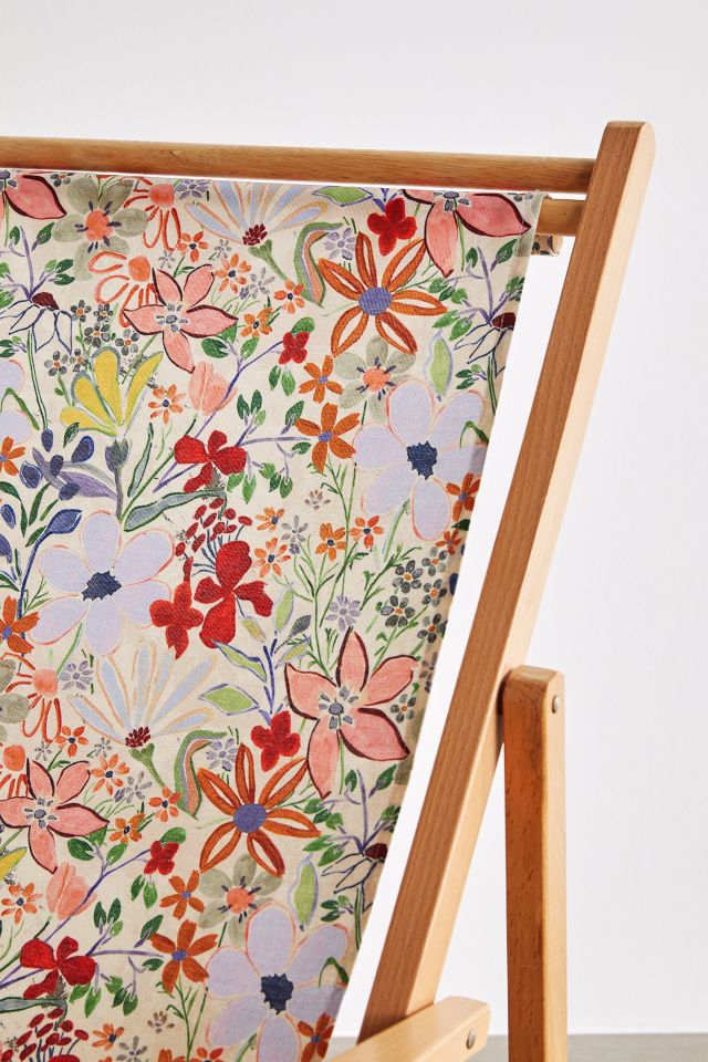 Deny UO Exclusive Sylvie Light Floral Outdoor Folding Chair #3