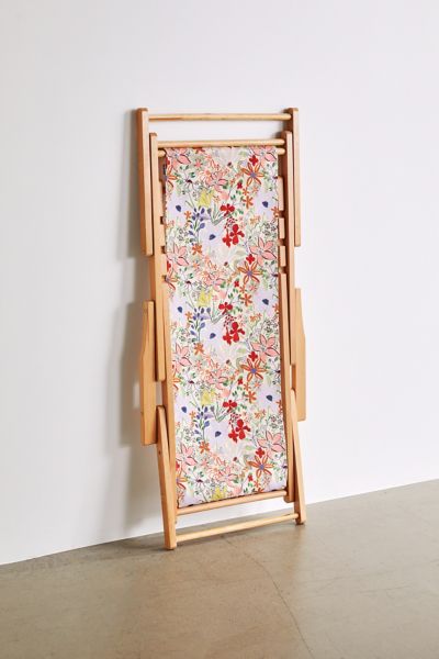 Deny UO Exclusive Sylvie Light Floral Outdoor Folding Chair