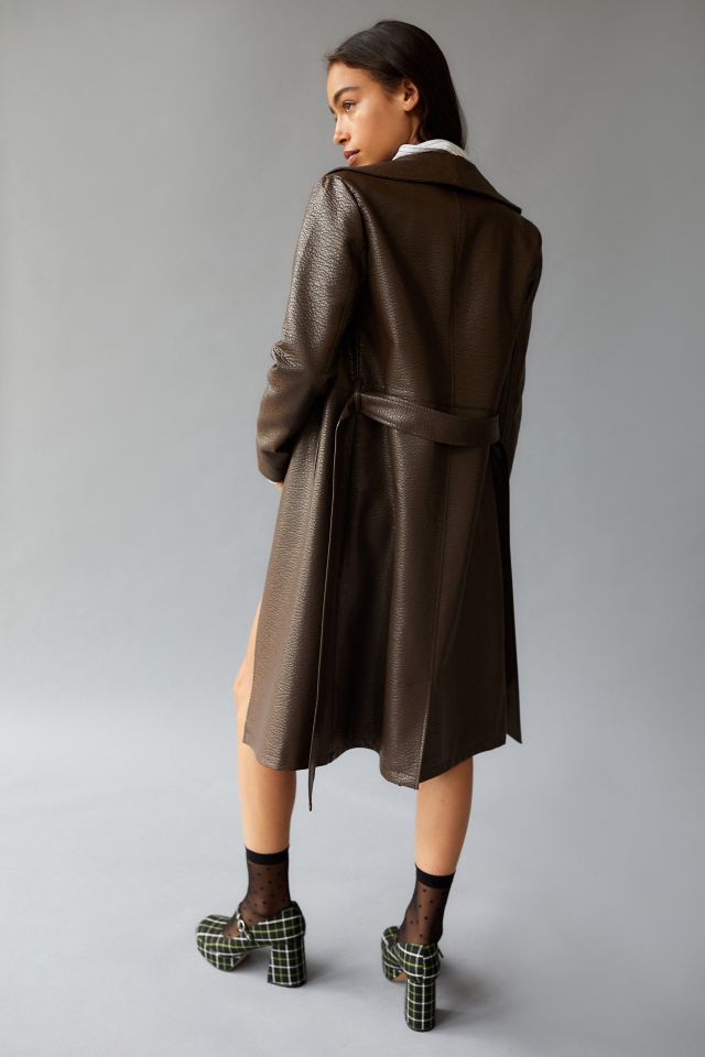 Manteau Trench en Similicuir Charisma Unreal Fur #1