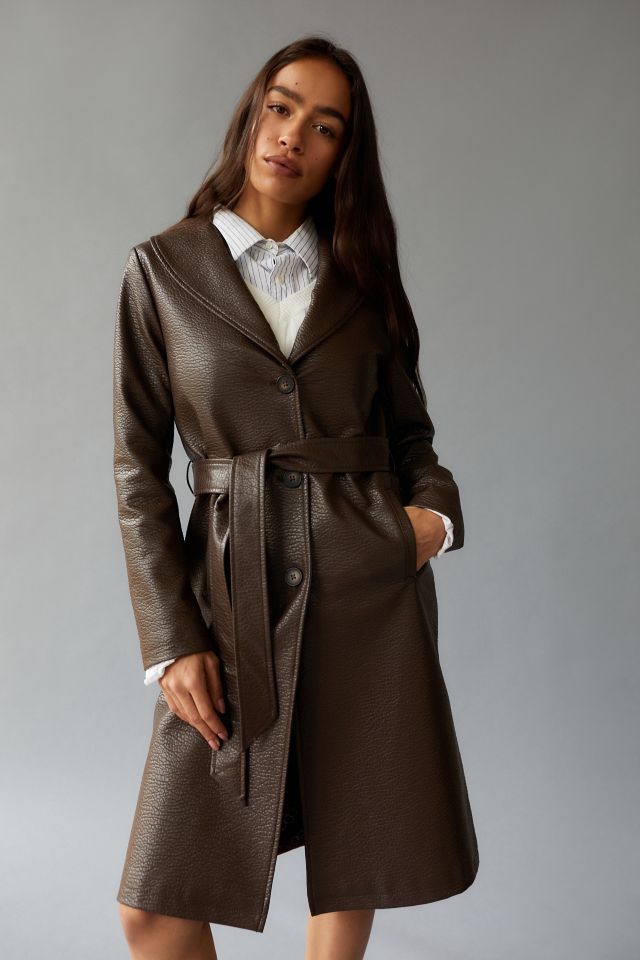 Manteau Trench en Similicuir Charisma Unreal Fur #2