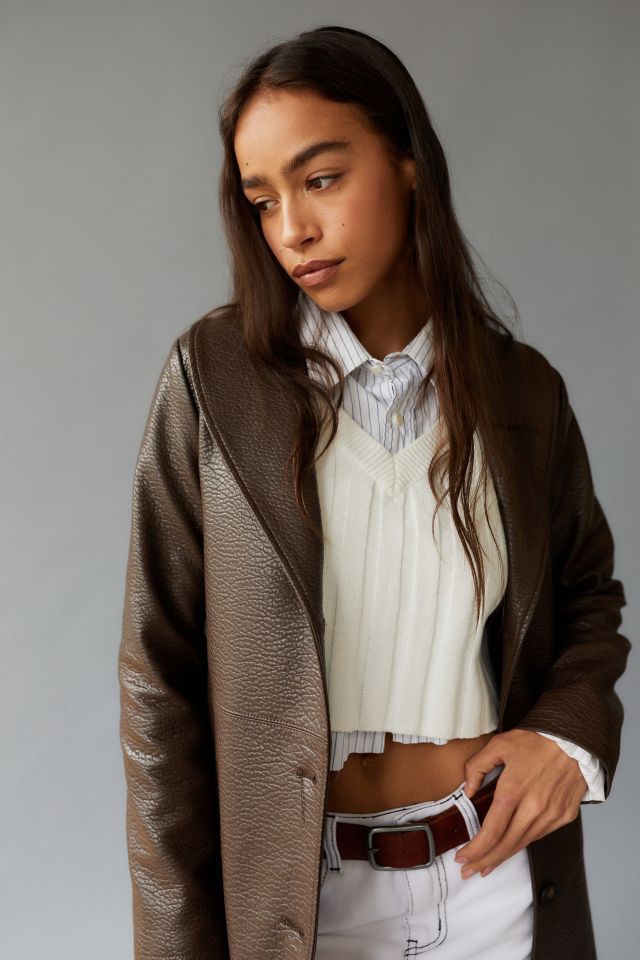 Manteau Trench en Similicuir Charisma Unreal Fur #4