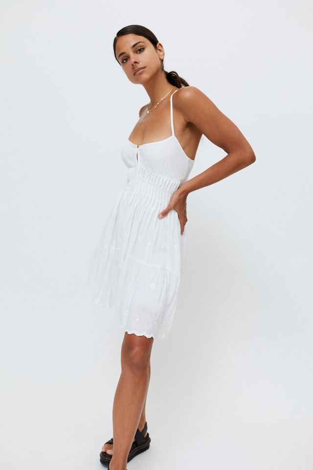 knee length dresses for ladies Cute Sandy Beige Dress - Strapless Swing Dress