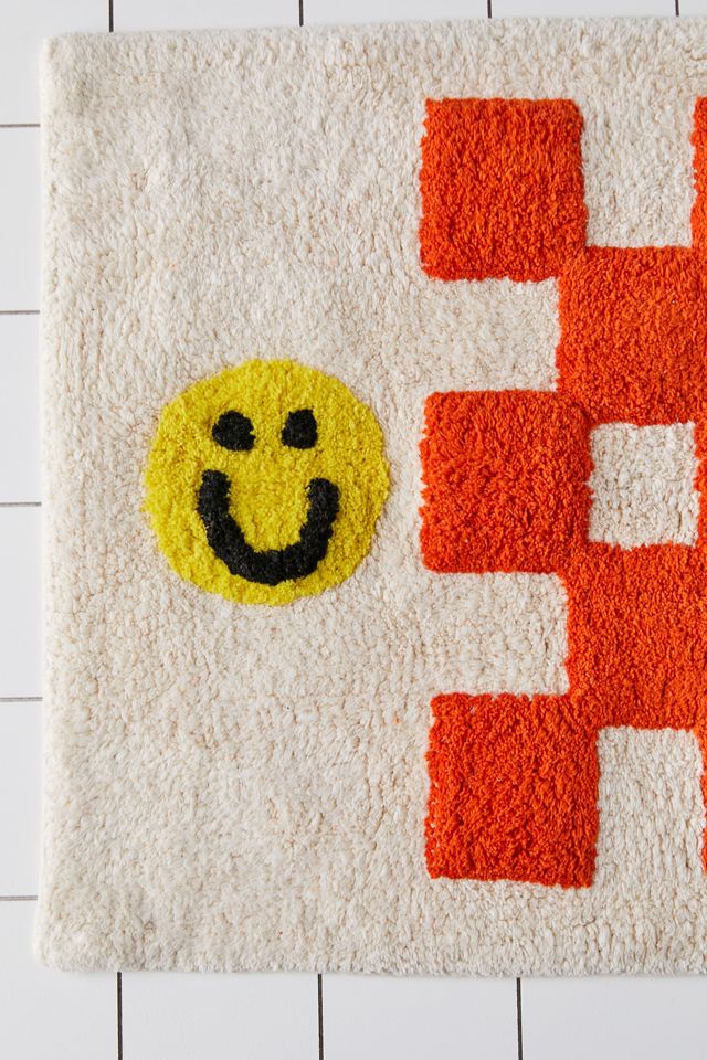 DEGEN UO Exclusive Happy Face Tufted Bath Mat #2