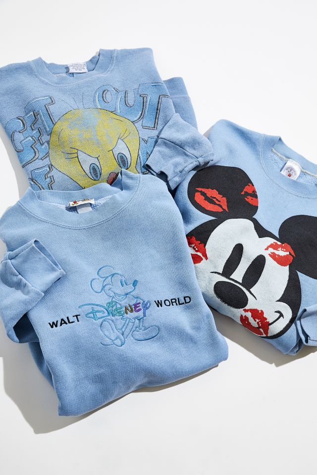 Vintage Cartoon Graphic Overdyed Crew Neck Sweatshirt #1