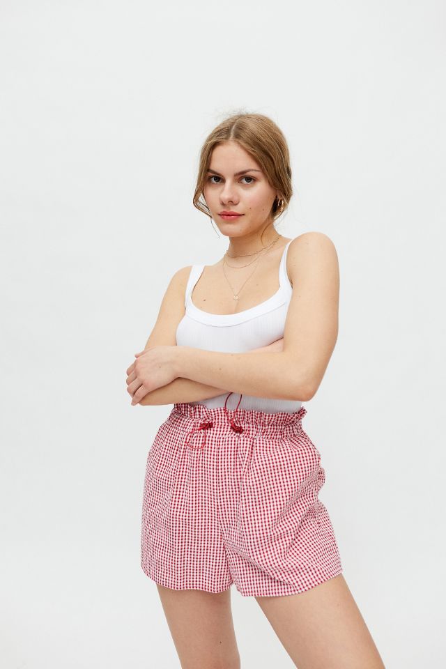 Red gingham clearance shorts womens