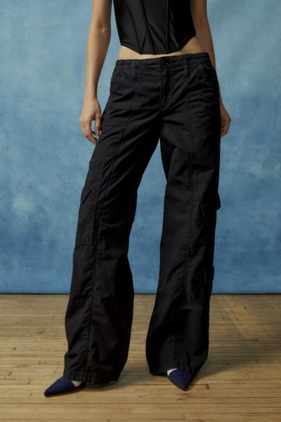 Bdg Y2k Low-rise Cargo Pant In Washed Black