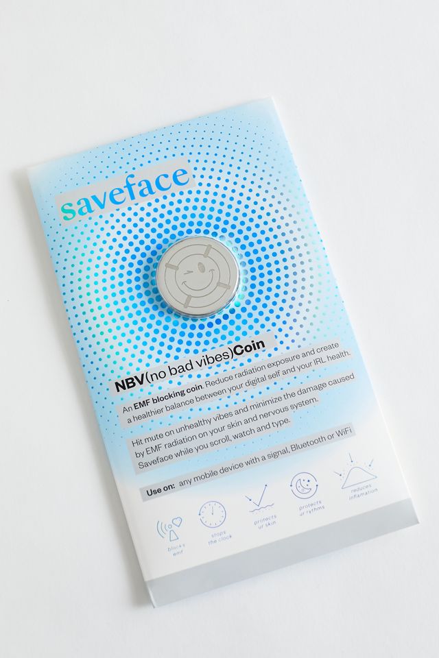 saveface NBV (no bad vibes) Anti-Radiation Coin Decal #1