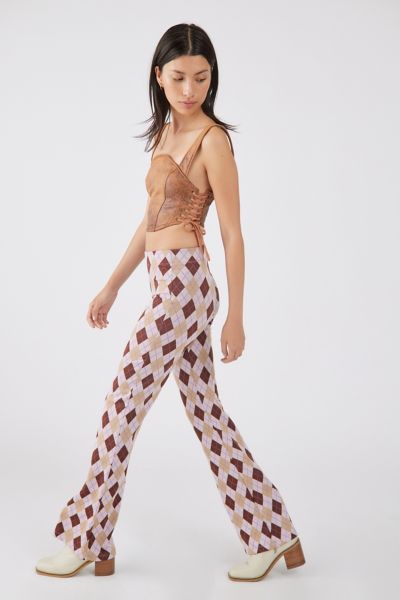Urban Outfitters Uo Bryn Pull On Flare Pant In Rose