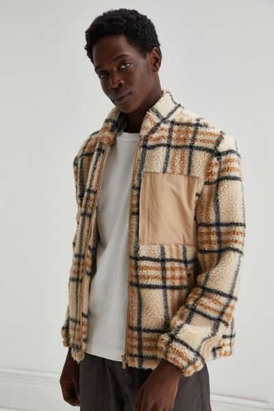 checked sherpa jacket