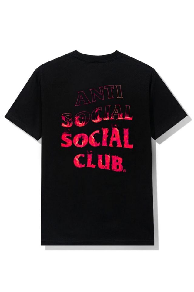 Anti Social Social Club A Fire Inside Black Tee - Pink Flame