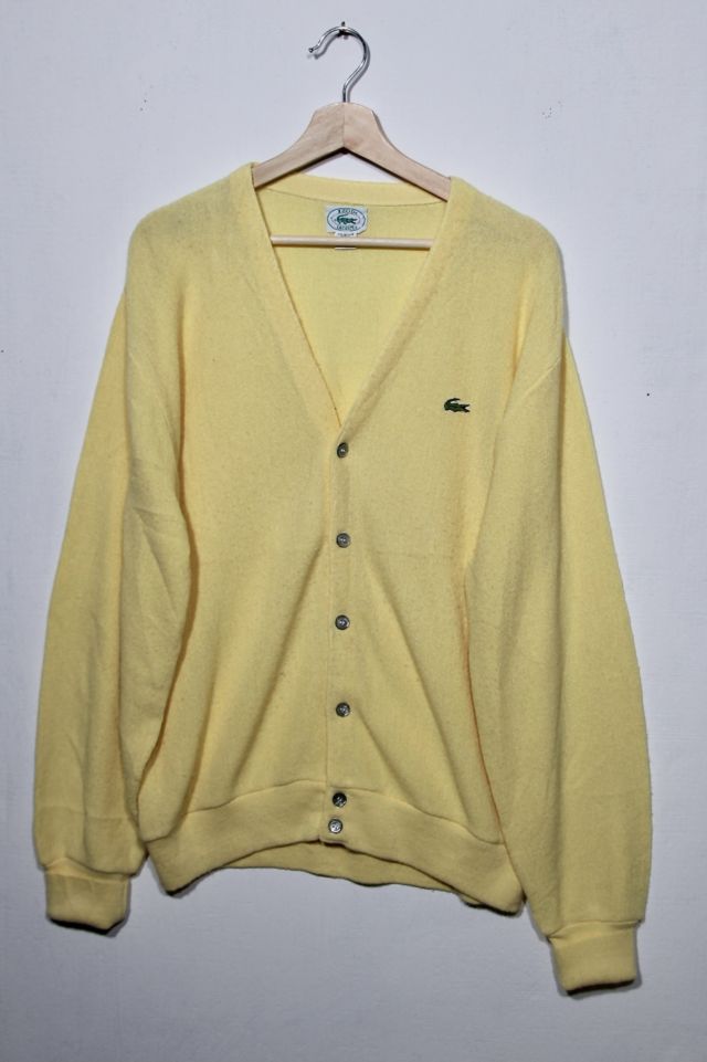 Yellow lacoste clearance cardigan