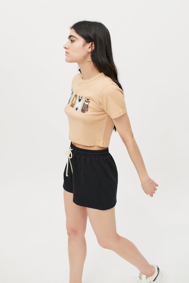 Cute Kitten Cropped Baby Tee #3