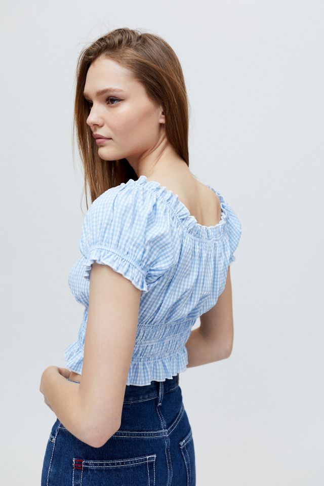 Lisa Says Gah Marta Smocked Cropped Top #2