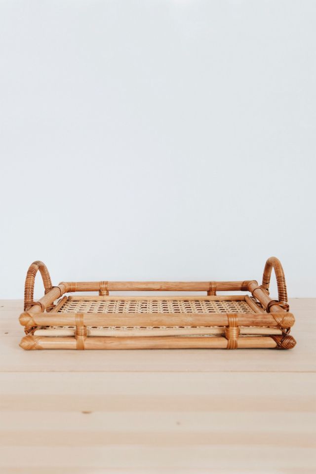 Roan Iris Rattan Tray #1