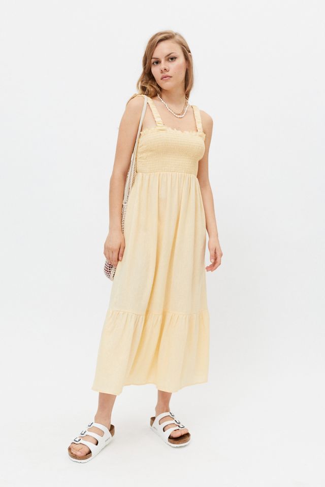 Urban outfitters white hot sale linen dress