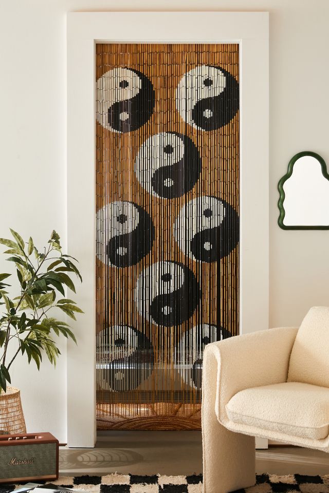 Yin Yang Bamboo Beaded Curtain | Urban Outfitters
